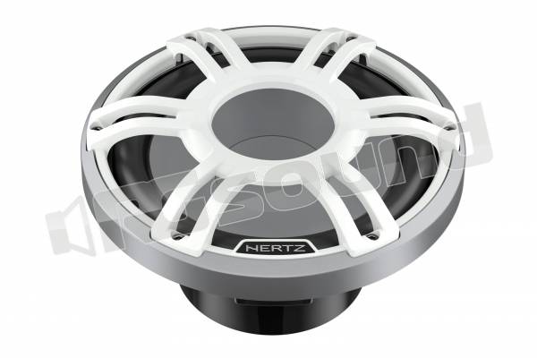 HMS 10 S4-LD-SW.1 subwoofer 25cm, 4 Ohm, con griglia bianca sportiva e illuminazione LED