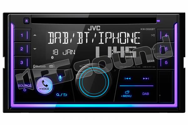 KW-DB95BT Autoradio 2DIN con lettore CD, Digital Radio DAB+ e Bluetooth