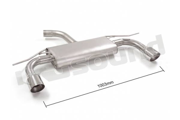 50.0857.61 Posteriore inox sdoppiato con terminali rotondi per Volkswagen