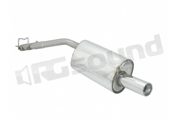 58.0122.04 Posteriore inox con terminale rotondo 80 mm per Renault