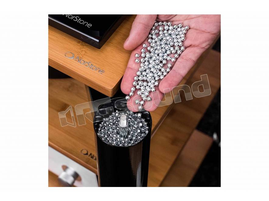Norstone Spider 3 Nero – Mobile HiFi Componibile 363mm, Carico 50kg, Struttura In Metallo E Vetro Temperato