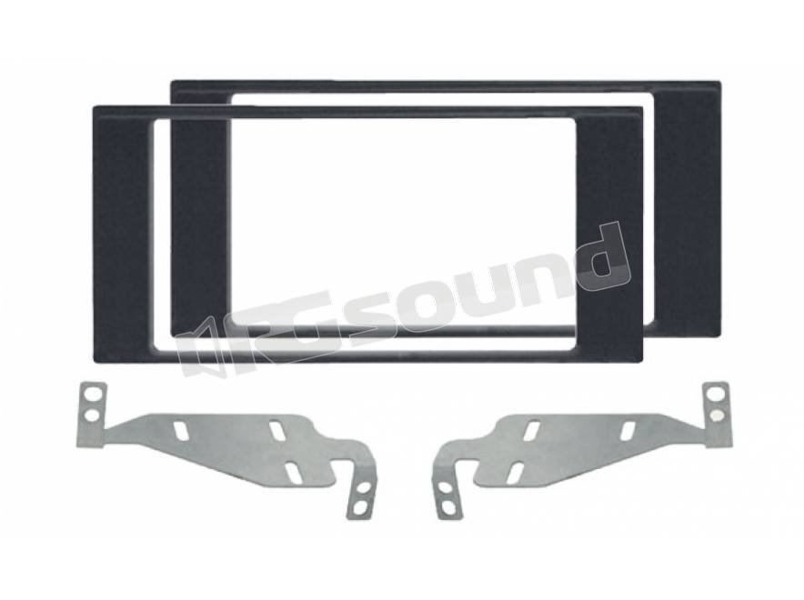 Phonocar 03299 – Mascherina Autoradio Con Doppio Alloggiamento ISO – Colore Nero – Compatibile Con Audi A4 (2001-2007)