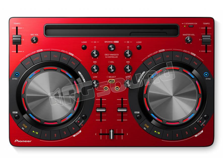 Pioneer DJ DDJ-WeGO3-R controller DJ - colore rosso