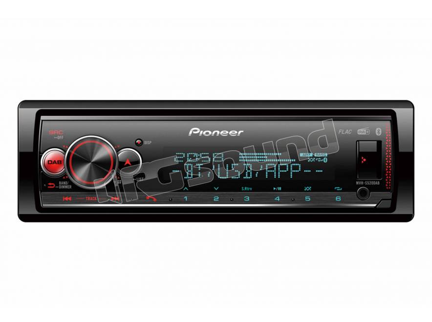 Pioneer MVH-S520DAB mechaless, DAB+, Bluetooth, USB, Spotify, Pioneer