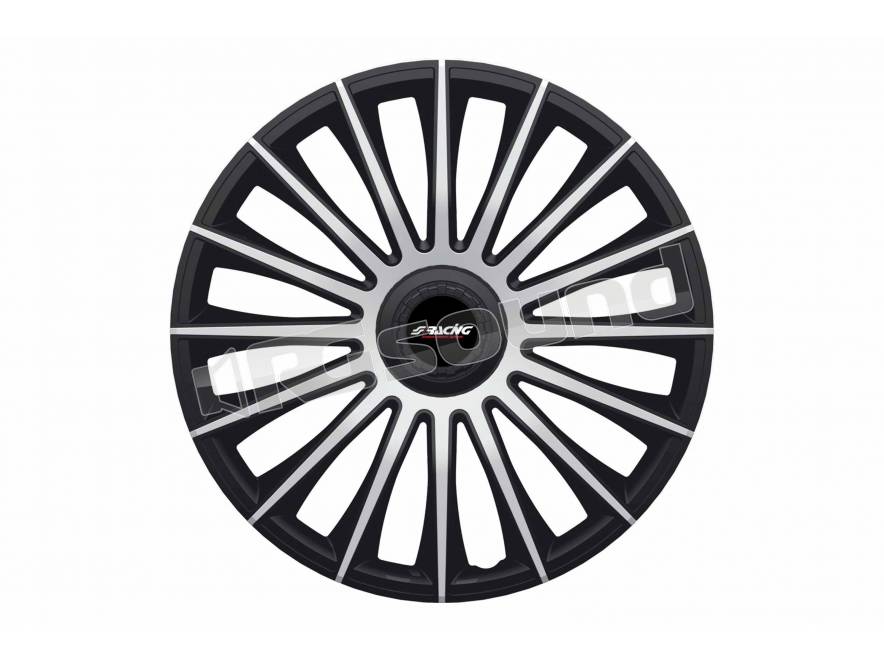 Copricerchi Universali Simoni Racing ORD/15 Da 15 Pollici - Grigio, Kit 4 Pezzi, Montaggio Rapido