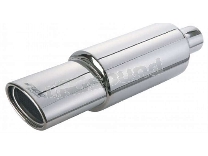 Silencieux D'échappement Inox Oval Express Simoni Racing - Sortie Ovale, Diamètre 60 Mm, Longueur 490 Mm