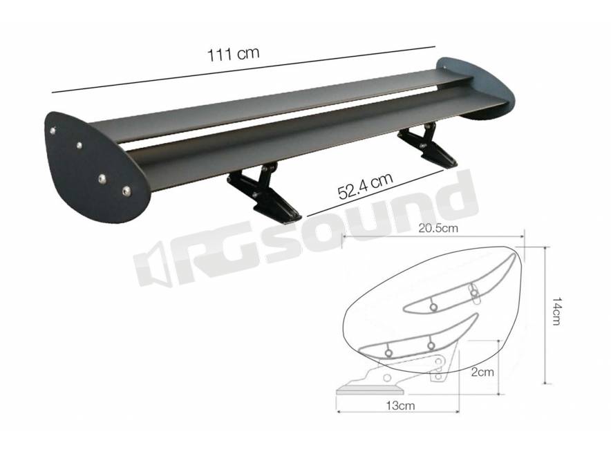 Simoni Racing SPA//1R Alettone da Tetto Light Breeze Universale Nero