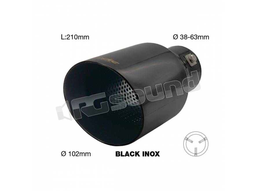 Terminale Di Scarico Universale Simoni Racing - Inox, Inclinato, Per Diametri 37-58 Mm