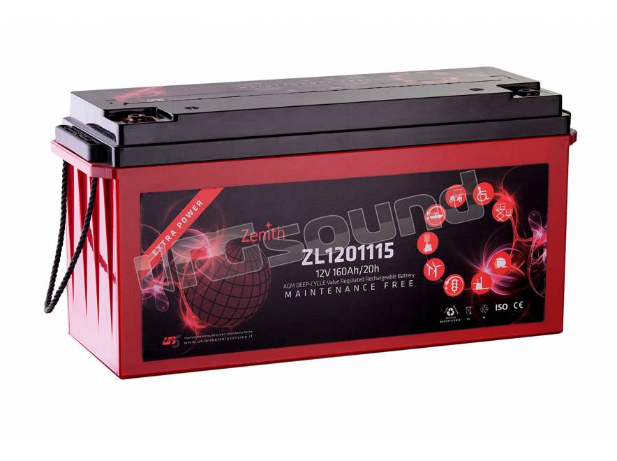 AGM BATTERIA ZENITH ZL120190 AGM 130Ah 12V SERVIZI FOTOVOLTAICO EOLICO CAMPER NAUTIC 